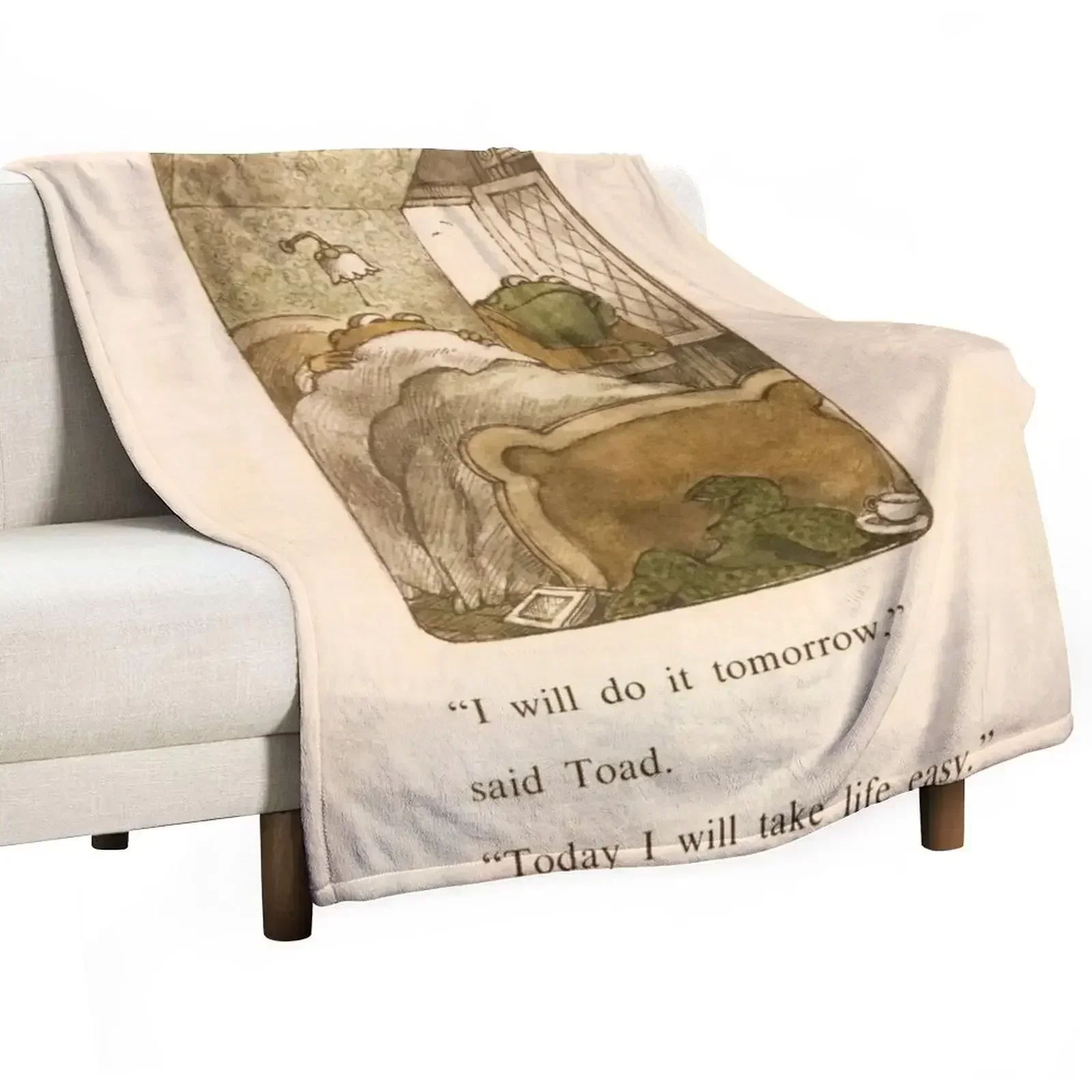 Frog And Toad I will Do It Tomorrow Throw Blanket Beautifuls warm winter Summer Beddings bed plaid Soft Furrys Blankets