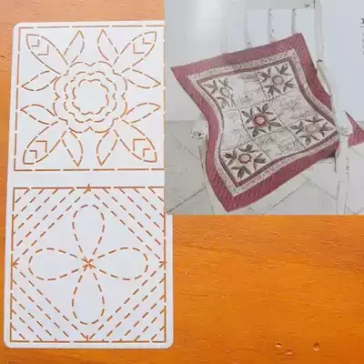 Reusable PET formwork for Embroidery,coaster Fabric Drawing tool Sashiko Template Elegant Home Patchwork Embroidery Stencil