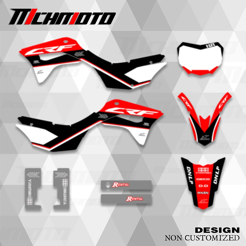 MCHMFG Motorcycle Backgrounds Graphics Decal Stickers Kits For Honda CRF125F 2019 2020 2021 CRF 125F