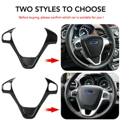 For Ford New Fiesta MK7 Ecosport Figo B-MAX KA+ Courier Car Accessories Steering Wheel Cover Trim Decorative Refit Sticker