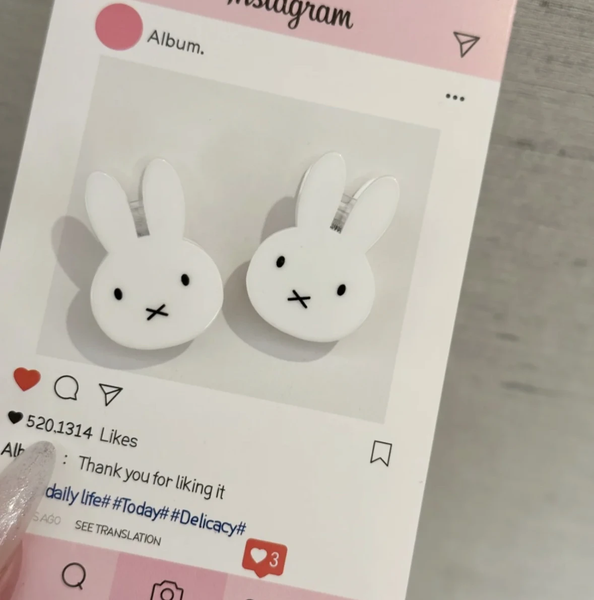 Miffy Cartoon Hair Clip Cute Miffy Hair Clip PP Clip Girl's Bangs Clip Book Note Clip Accessory Gift Toys for Girl