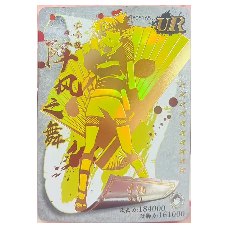 Anime NARUTO Rare UR Collectible Card Temari Sasuke Hyuga Hinata Uzumaki Kushina Senju Hashirama Speelgoed voor jongens Verjaardagscadeau