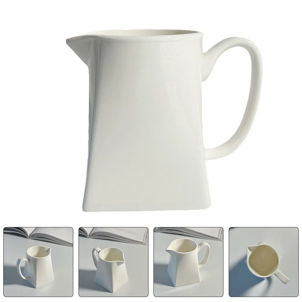 

Porcelain Creamer Jug 230ml Heat Retention Elegant Addition to Kitchenware for Coffee Tea Milk Cup with Spout