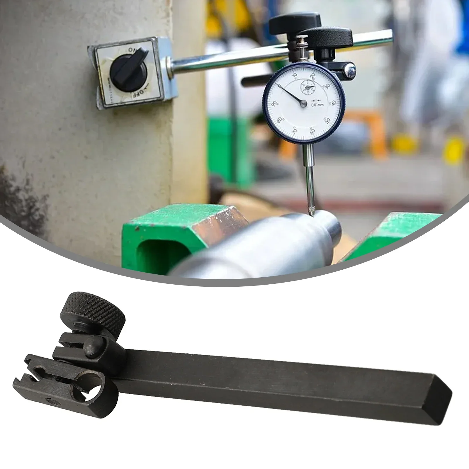 

Holder Bar Sleeve Swivel Clamp Dial Test Indicator Extension Rod Black Convenient Measurement Work Perfect Fit