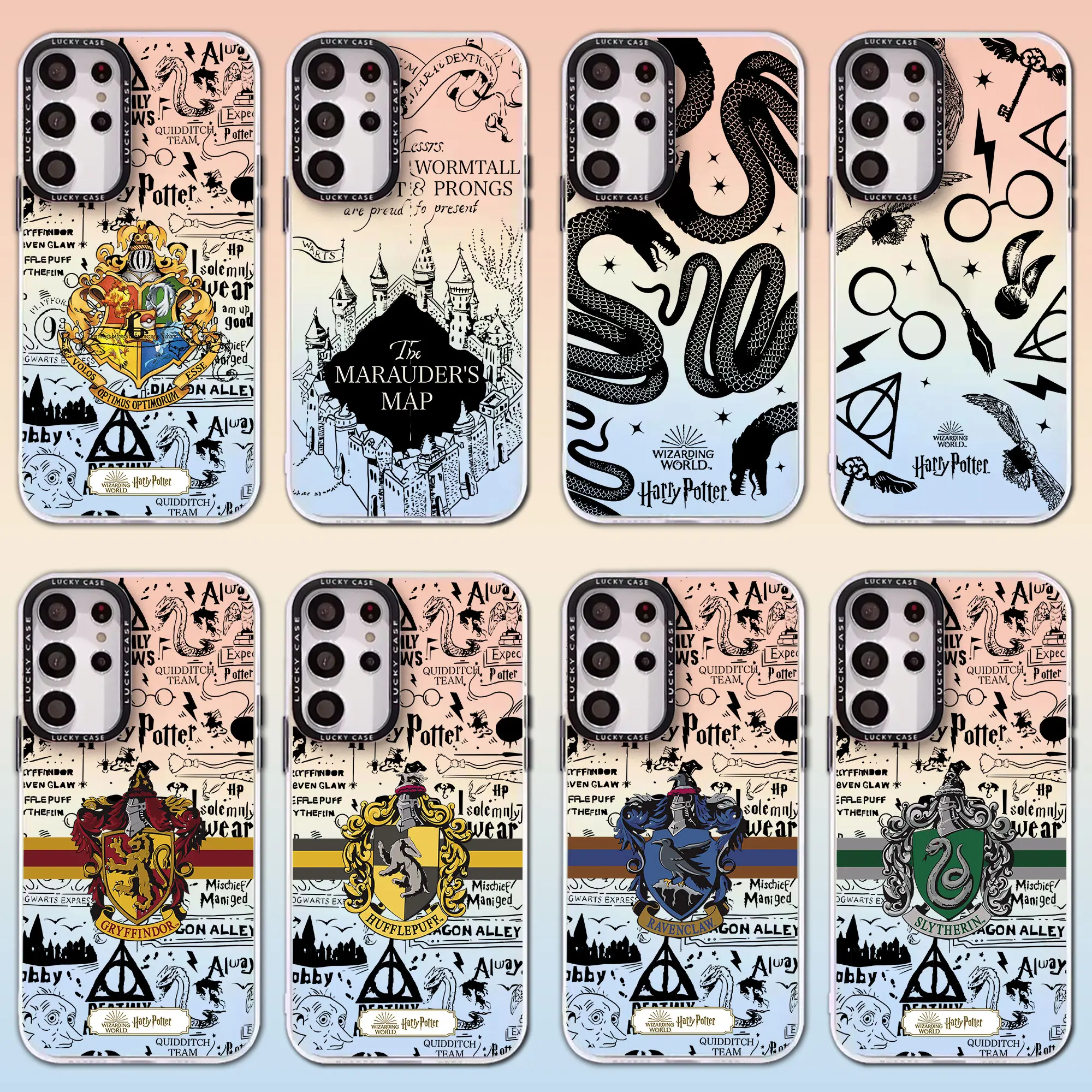 harry potter Hot logo Black Case for Samsung A73 A72 A54 A53 A52 A34 A33 A32 A30 A24 A23 A22 A14 A13 4G 5G Matte Luxury Cover