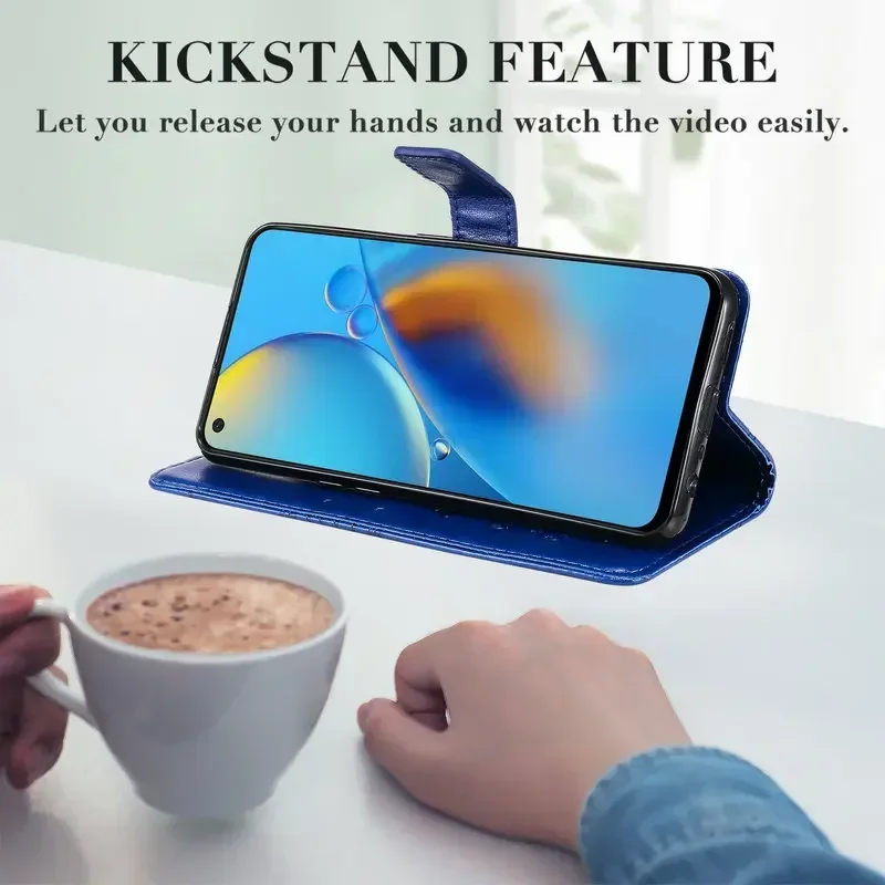 Realme 13 12 Pro Plus 9 8 4G 5G Emboss حافظة فليب على شكل فراشة محفظة كتاب لـ OPPO Realme 11 حافظة Realmi 8i 9i 10 Funda Realme12 + #5
