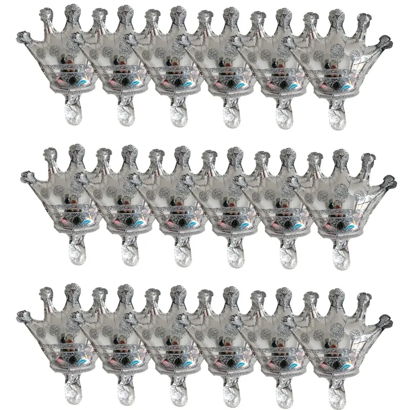 18PCS/PACK Size Crown Aluminum Film Balloon Party Decoration Set