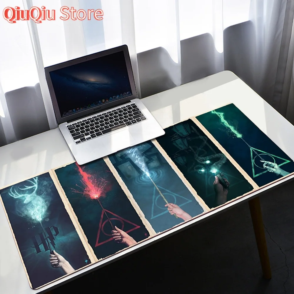 

Mouse Pad Kawaii Gamer Deskpad Csgo Mousepepad Gaming Mouse Mat Setup Gamer Slytherin School logo Mausepad For Office Deskmat