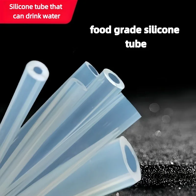 1/2/5M Food Grade Transparent Silicone Rubber Hose ID2 3 4 5 6 7 8 9 10 12 14mm ID Flexible Nontoxic Silicone Tube Clear soft