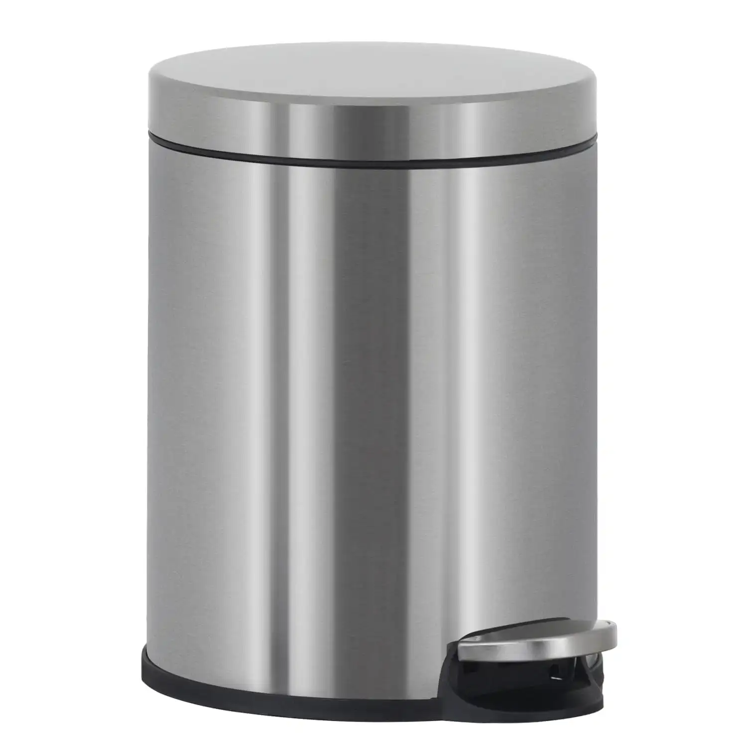 

1.6 Gallon Stainless Steel Mini Step Kitchen Trash Can with Lid, Foot Pedal for Indoor(Silver)