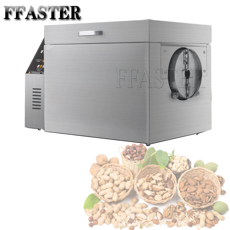 Commercial Full Electric Nut Roaster Household Small Coffee Beans Peanut Pistachio Almond Chestnut Roasting Machine