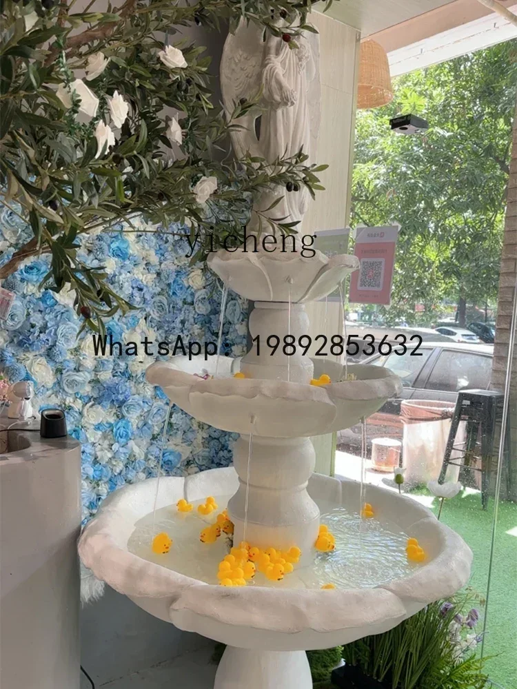 

W7-European Style Water Fountain Fish Pond Spray Pond Landscape Decoration Fontana Di Trevi Ornaments