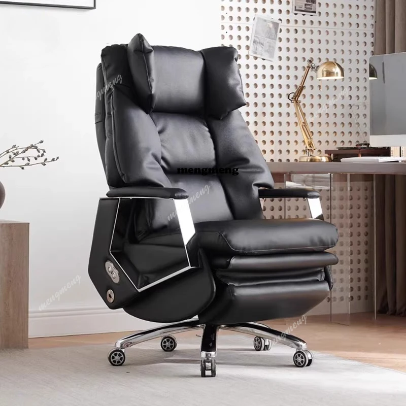 

Electric boss chair leather business office study comfortable sedentary smart massage chair
