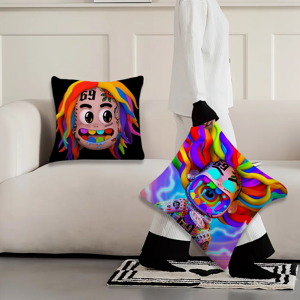 Rapper 6ix9ine Day69 WASSUP Tekashi69 B Pillow Case Home Sofa living Room Office Shop Cover Comfort Decoration Nordic Simplicity