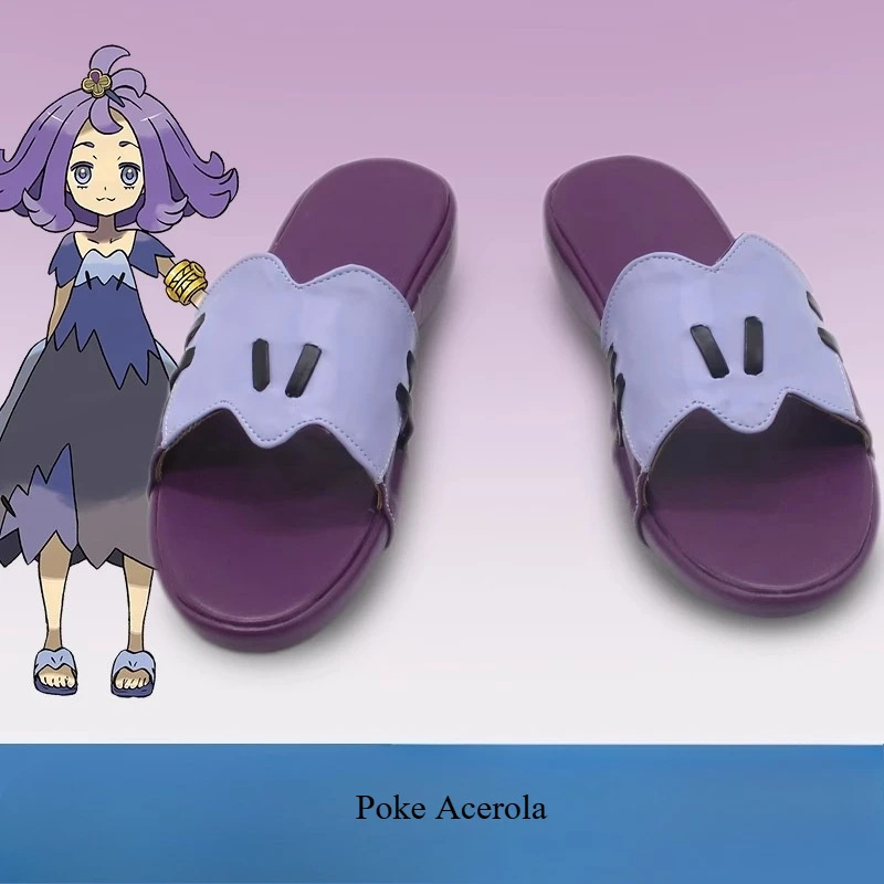 Poke Acerola Cosplay zapatos zapatillas sandalias disfraz de Halloween accesorio Prop