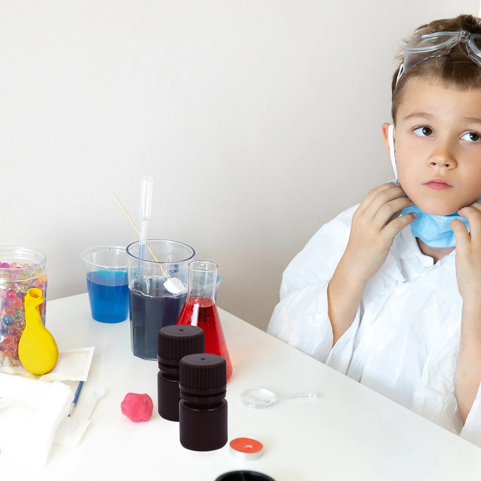 20Pcs 8ml Reagent Bottles Durable Pe Material Portable Lab Containers High Quality Smooth Edges Easy Storage Reagent Bottles