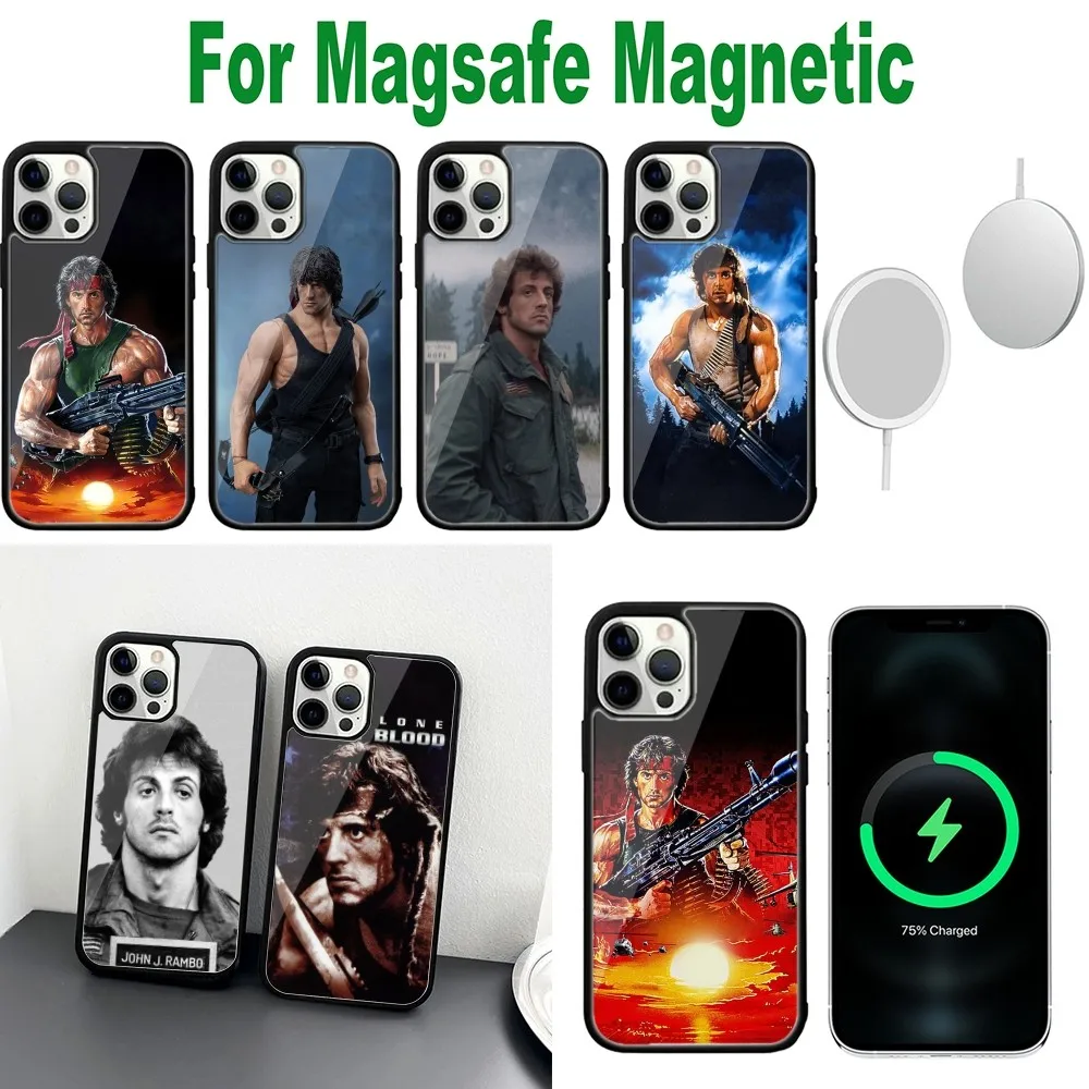 First Blood John Rambo Phone Case For iPhone 16,15,14,13,12,11,Plus,Pro,Max,Mini Magsafe Magnetic Wireless Charging