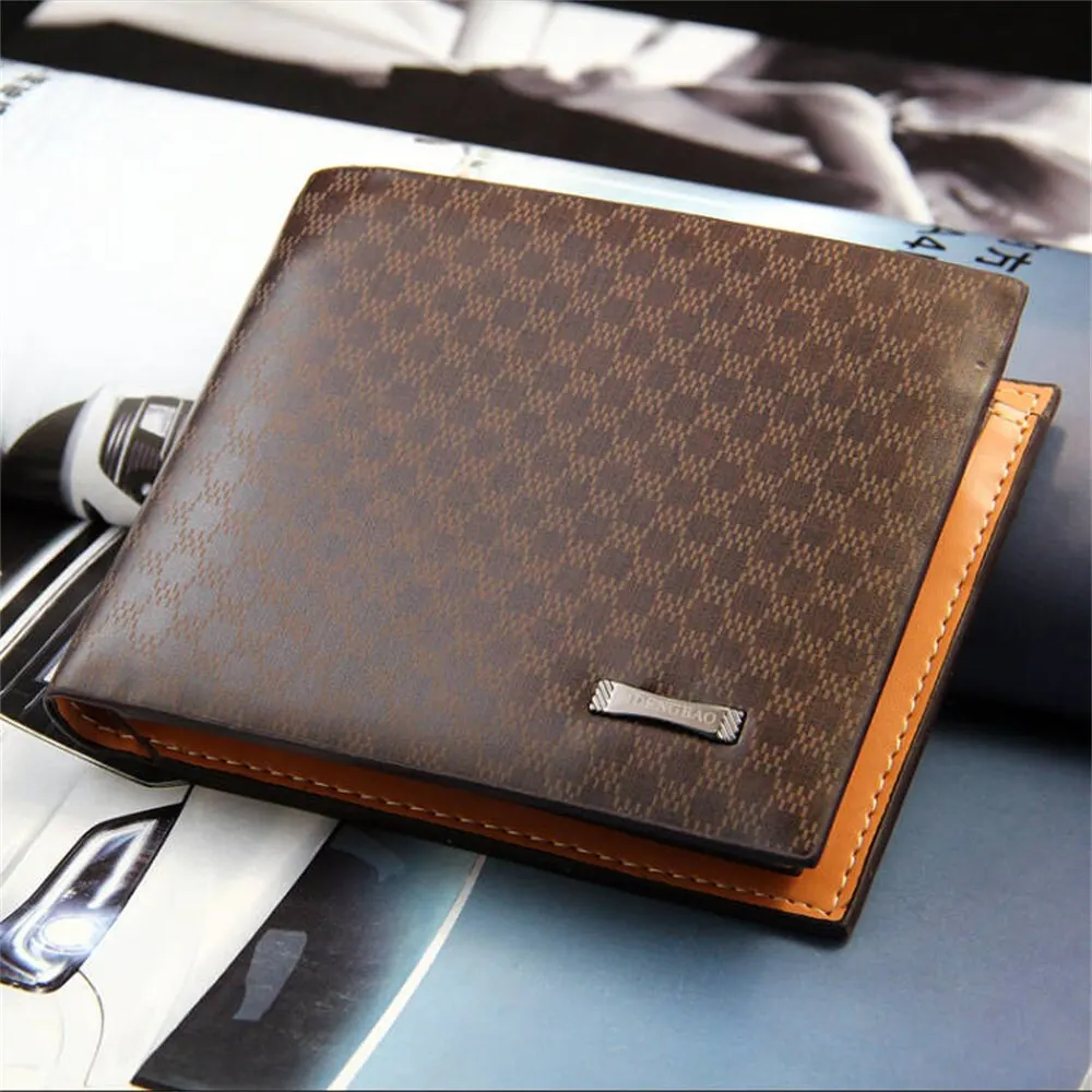 Men's Wallet High Quality PU Leather Wallets Bank Credit Card Case ID Holders Male Coin Purse Pockets Man