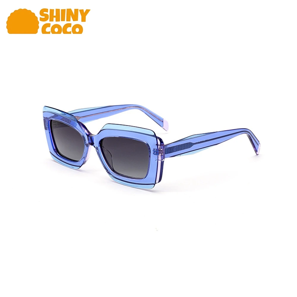 

ShinyCoCo Luxury Brand Square Framed Sun glasses Black UV 200 300 400 Protection Goggles Trendy And High End Driving Sunglasses