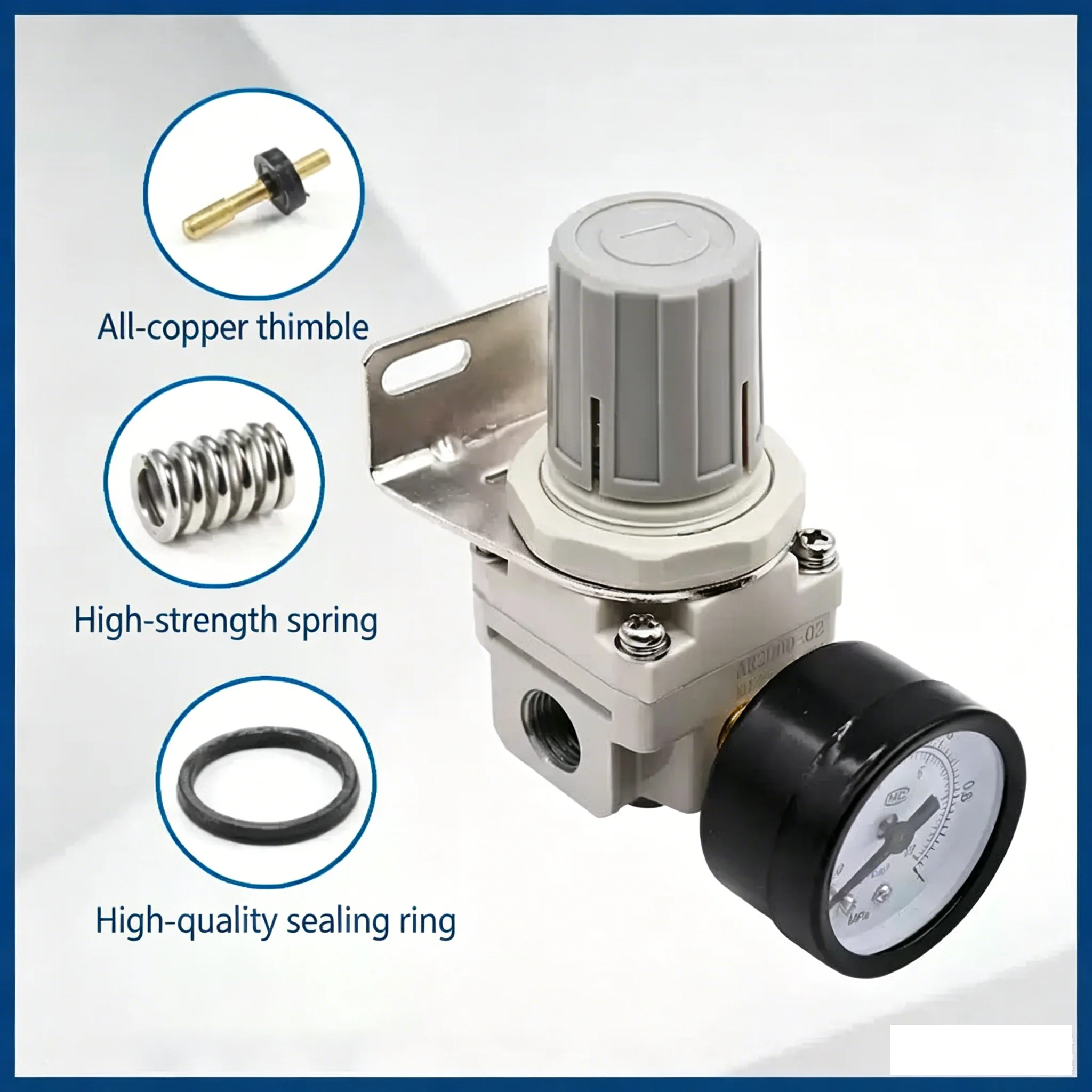 High Quality AR2000-02 AR3000-03 AR4000-04 Pneumatic Compressed Air Compressor Pressure Regulator Relief Valve 1/4