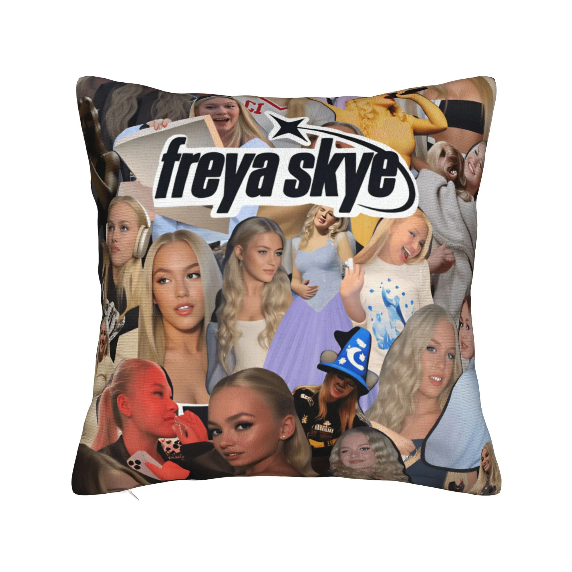 Pillow Cover Freya Skye British Singer Actress Pattern Cushion Cover  Funny Pillow Case For Chair Sofa Home Pillowcases