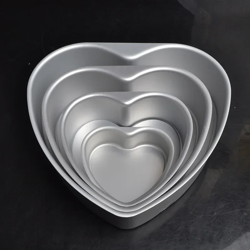 

4/6/8/10 Inch Removable Bottom Baking Mould Heart Shape Cake Mold Aluminium Alloy Mousse Pastry Home DIY Pan Tools