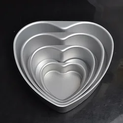 4/6/8/10 Inch Removable Bottom Baking Mould Heart Shape Cake Mold Aluminium Alloy Mousse Pastry Home DIY  Pan Tools