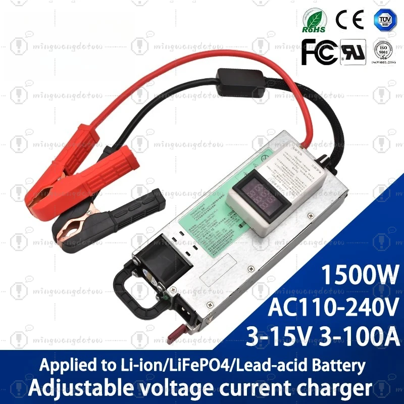 12V 100A 60A Adjustable Charger 3-15V 3-100A 14.6V 100A 20A 12.6V 20 Lithium Polymer For Lithium Ion/Lead Acid Battery