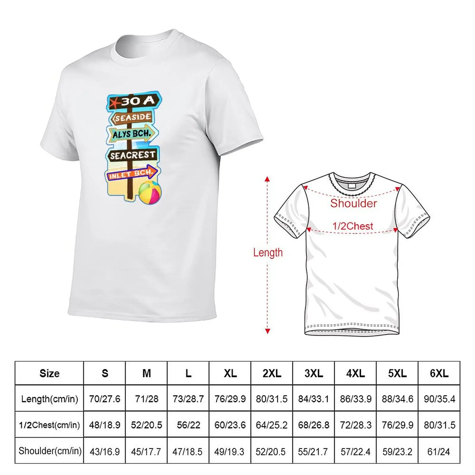 30 A Florida Walton County Inlet Beach Alys Beach Seacrest Seaside 30A T-Shirt Work Wear Short Sleeve T-Shirt