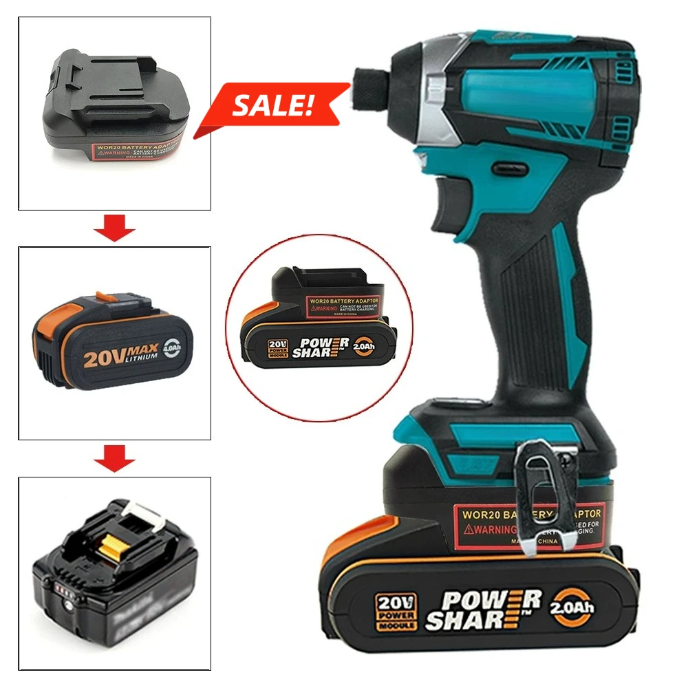 

For Makita 18V Lithium Battery To Battery Tool Adapter Converter for Worx 20V Li-ion Battery 5Pin Electric Power Tools Use