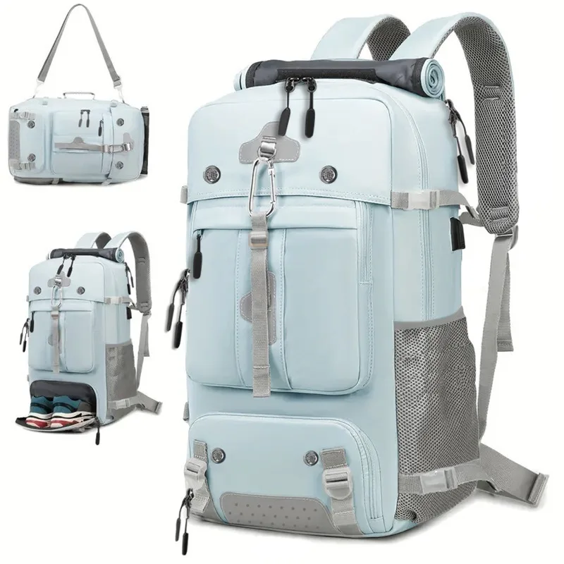 2026 Fashion Large-Capacity Men's Outdoor Backpack Functional Expandable Travel Carry-On Backpack Large 80-Liter Luggage Bag