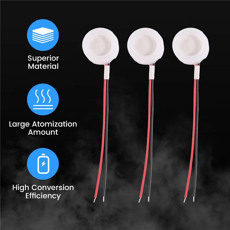 【شعبية】5 قطع 16 مم 1.7 ميجا هرتز صانع ضباب بالموجات فوق الصوتية محول أجزاء مرطب رأس رش