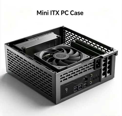 A24-V5 5L Mini ITX PC Chassis Small Form Factor Desktop Case Dual GPU Slot With 1U Single Output Power Supply Dual GPU Slot - Image 6