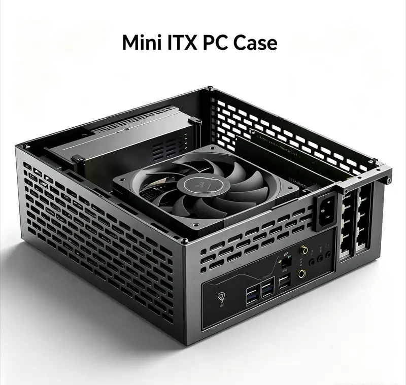 A24-V5 5L Mini ITX PC Chassis Small Form Factor Desktop Case Dual GPU Slot With 1U Single Output Power Supply Dual GPU Slot - Image 6