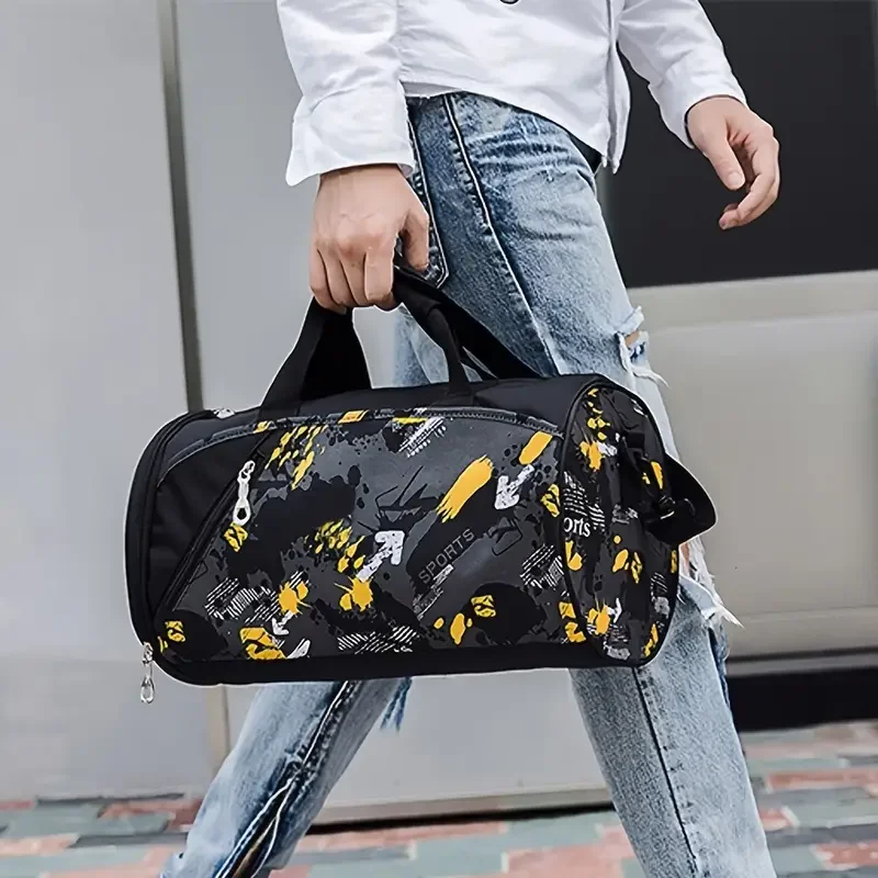 Waterproof Handheld Bag For Fitness, Carry-on Sports Bag With Independent Shoes Compartment