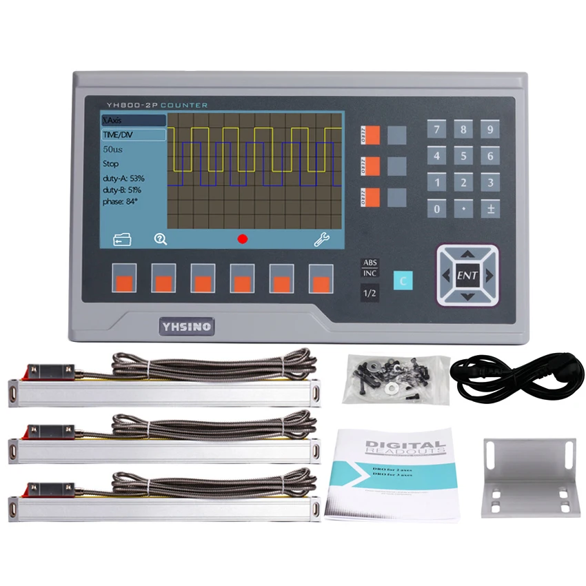 Lcd Dro Set Complete Kit Linear Scales 5U 5V TTL DB9 YH800 YH800-3P YH800-2P Digital Readout Display 14 Languages Support