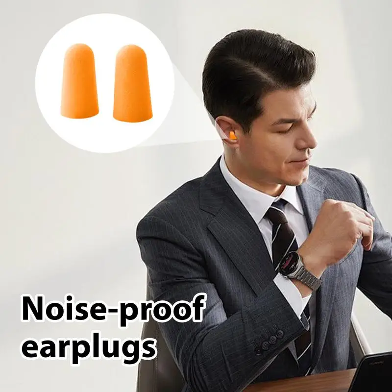 Ruído Cancelando Ear Plugs reutilizáveis, tampões macios, confortável, 2pcs