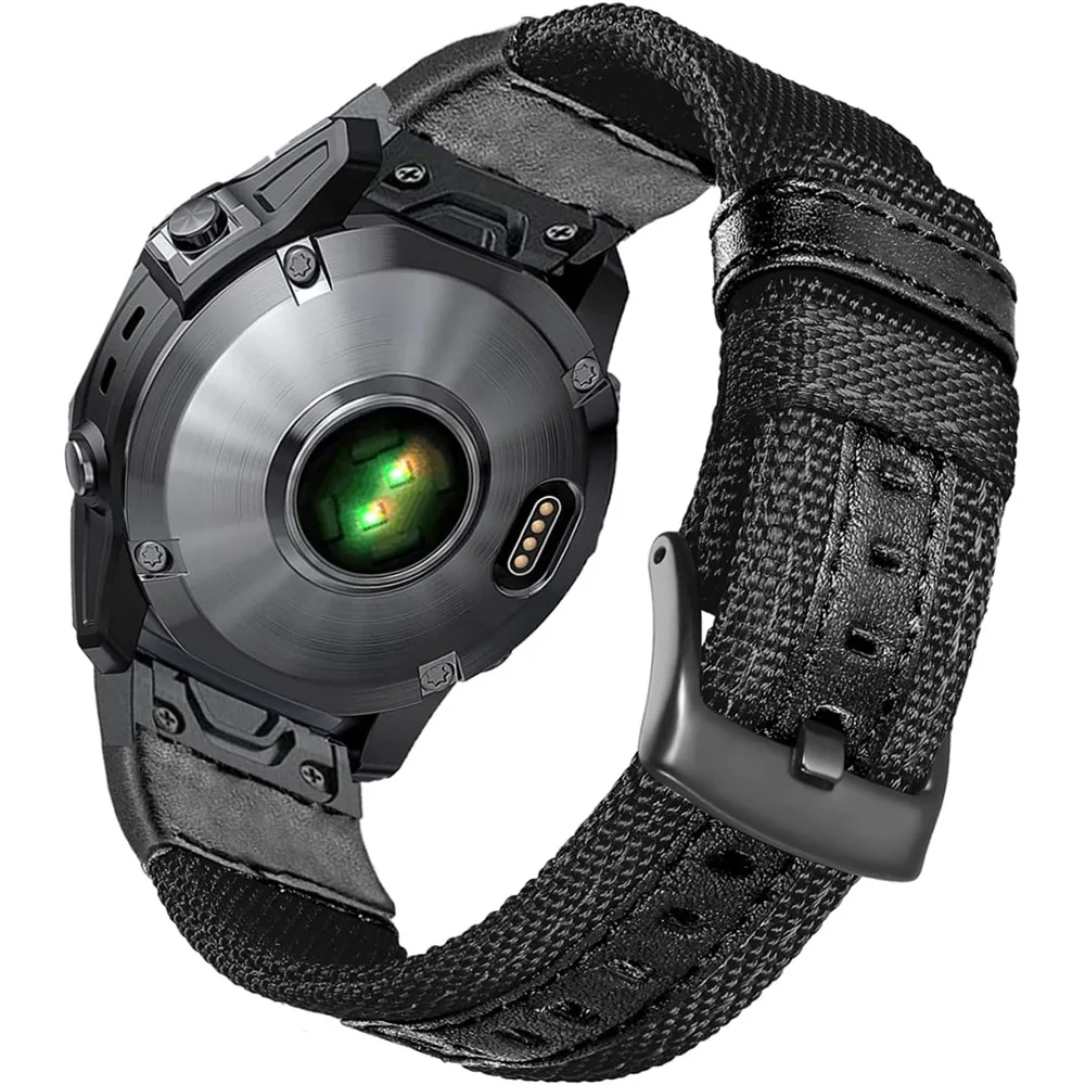 Forerunner – Bracelet de montre en cuir et Nylon, 22mm, pour Garmin Fenix 7 6 5/Fenix6 Pro / Fenix5 Plus, 965 955 945