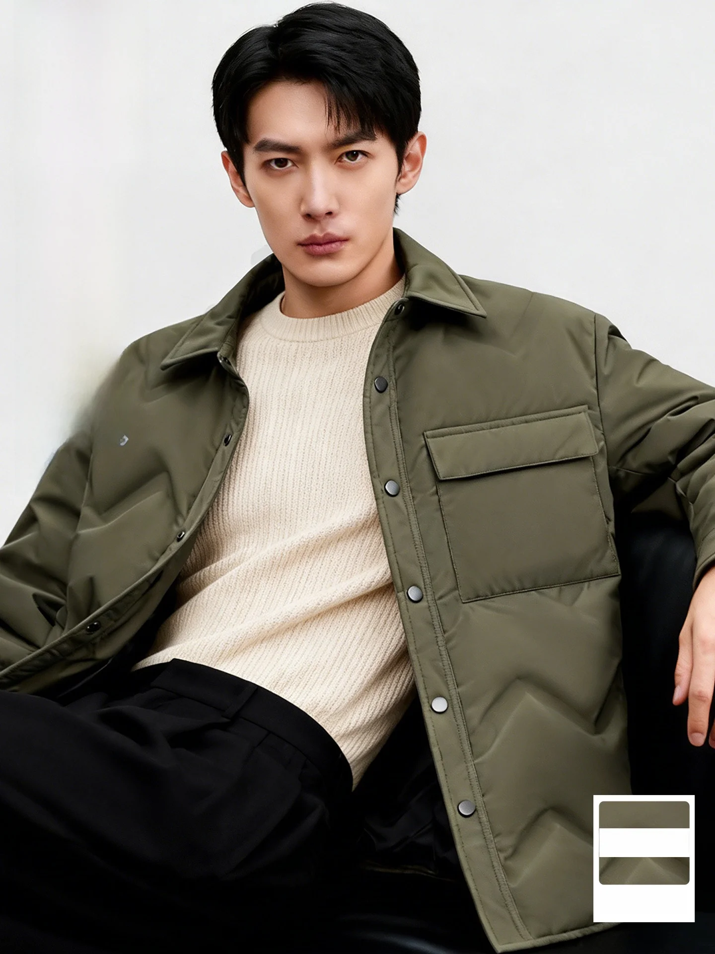 

Легкая пуховая куртка мужская зимняя новая с воротником-стойкой, рабочая одежда, верхняя одежда, ветрозащитная, водонепроницаемая, полиэстер