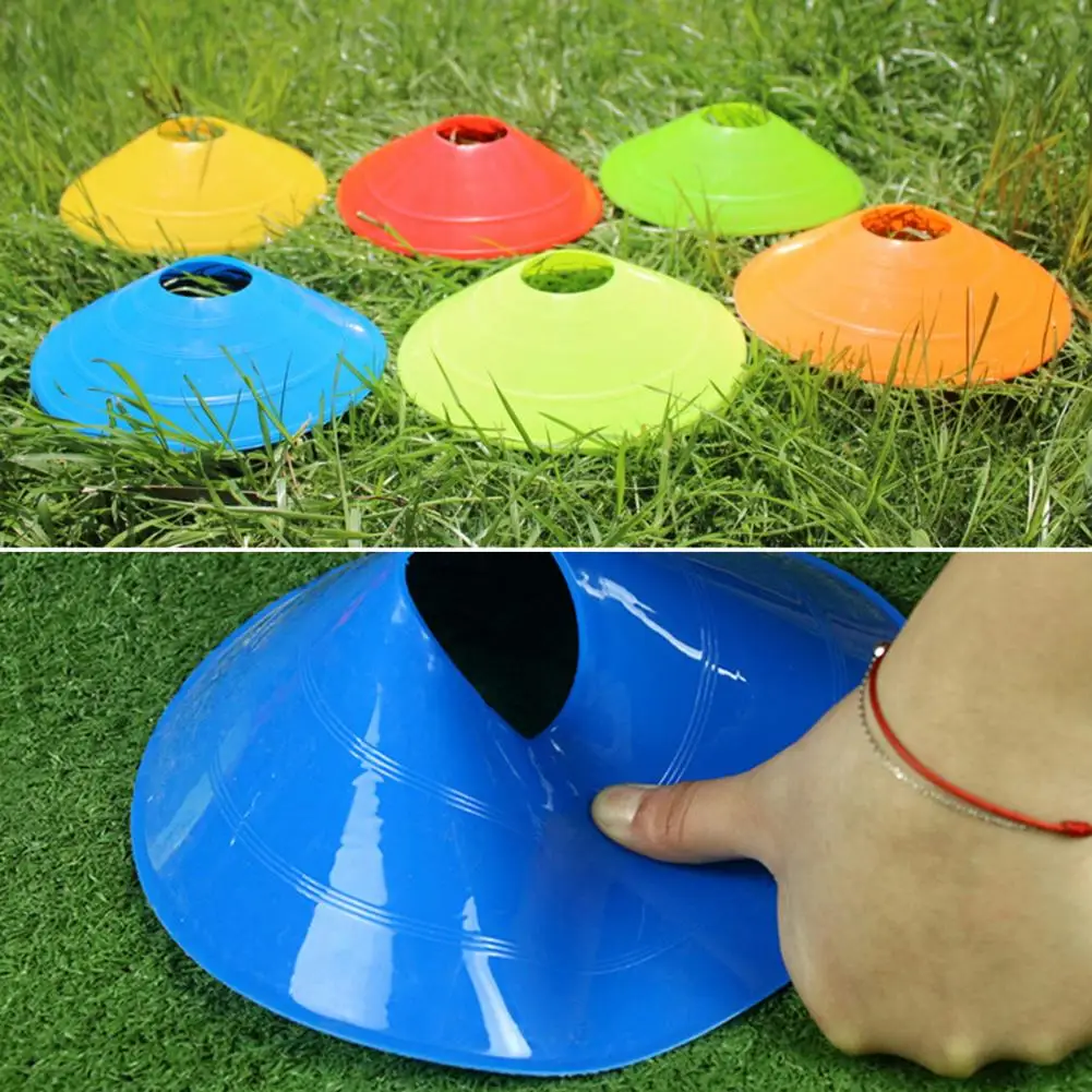 Target Practice Equipment Vibrant Color Soccer Cones 50pcs Reusable Training Tools with Carry Bag Enhance Agility for Football