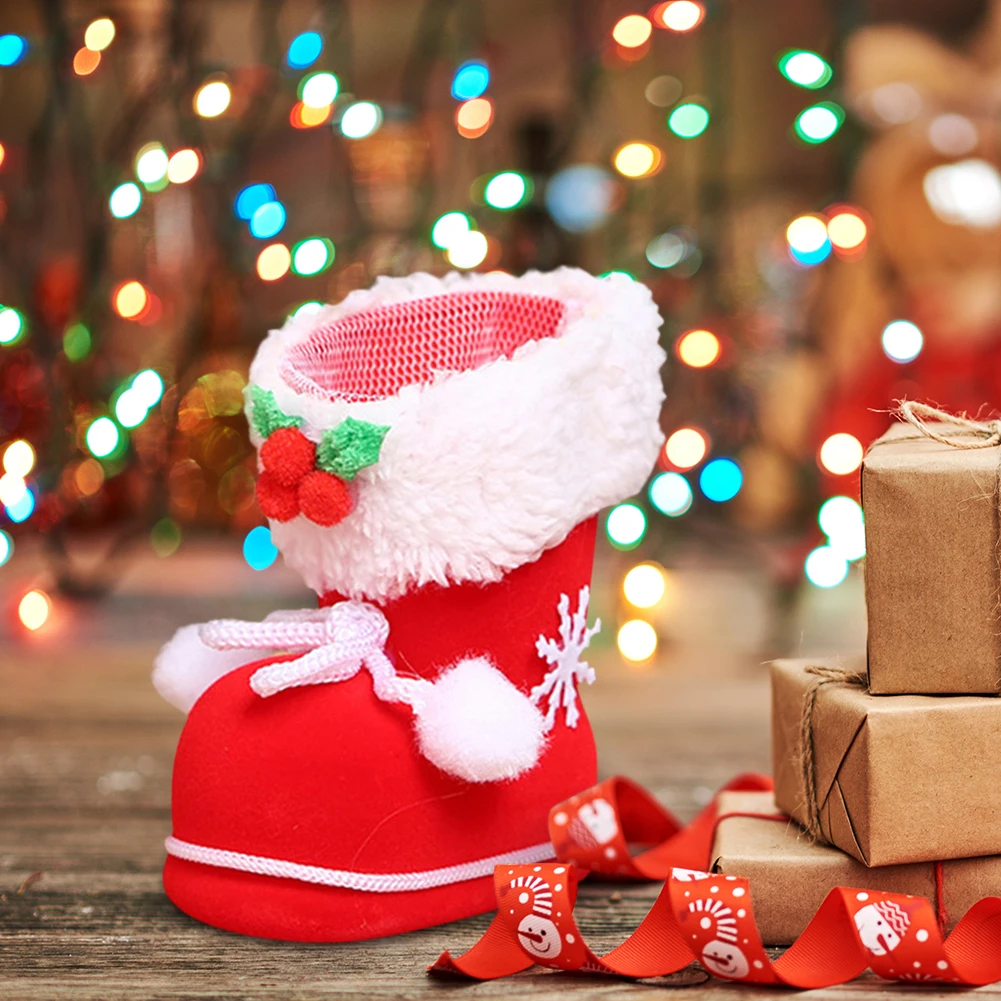 Weihnachten Süßigkeiten Stiefel Tasche Kreative Schuhe Candy Box Weihnachten Anhänger Mini Nette Geschenk Taschen Hause Weihnachten Dekoration Lieferungen