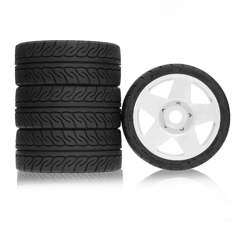 4 stuks 110mm 1/7 1/8 RC Rally Off-Road Buggy Banden Wiel 17mm Hex voor 1/7 KM Rally WRC Citron C3 MJX Hyper Go 7303 7304
