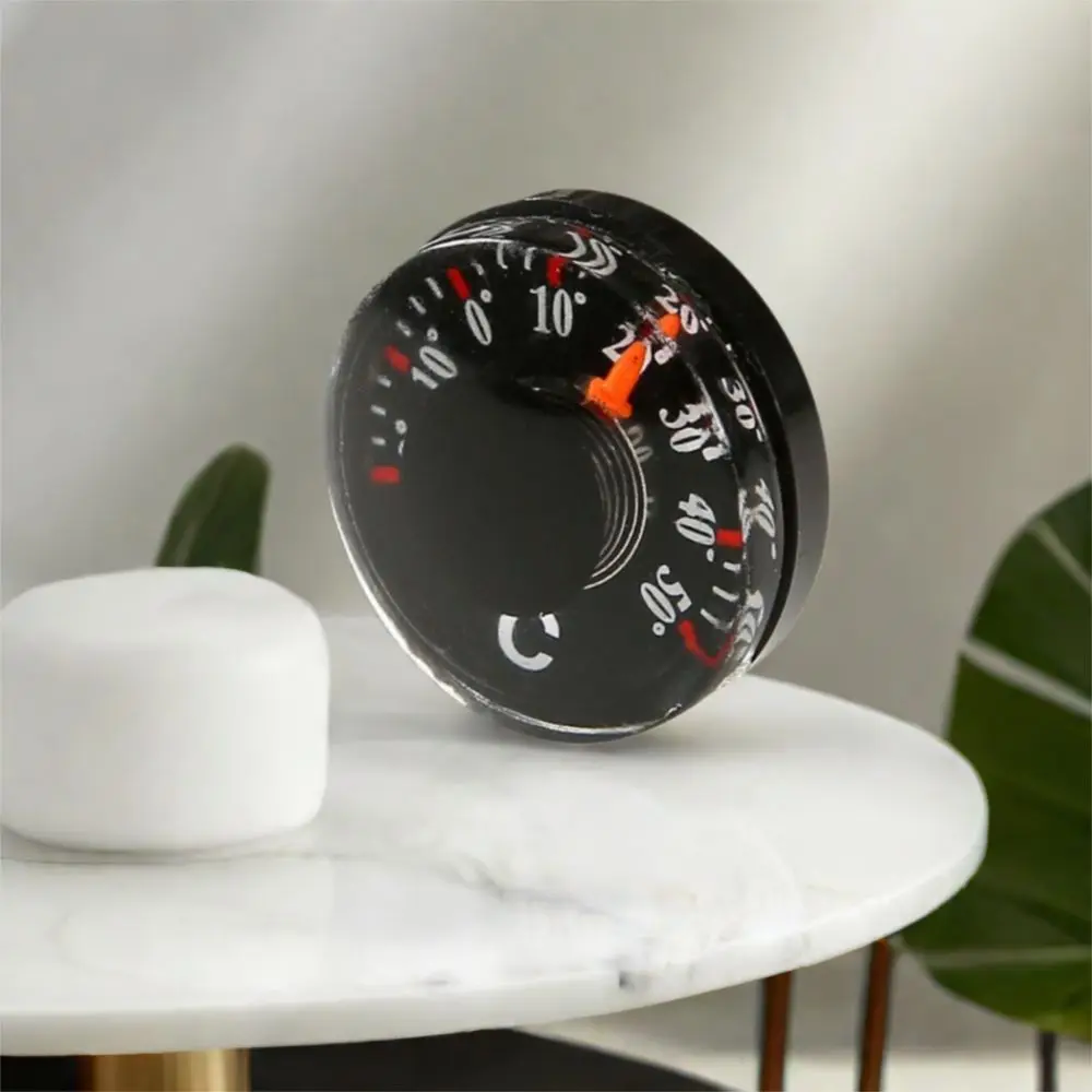 Portable Mini Circular Thermometer Plastic Waterproof Dial Thermometer Scale Measurement 20mm High Accuracy Thermometer Home