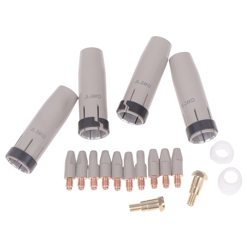 9pcs/set 36KD Coating Protection Nozzle 1.0mm/1.2mm MIG Torch Gas Nozzle Tip Holder Of 36KD MIG MAG Welding Torch