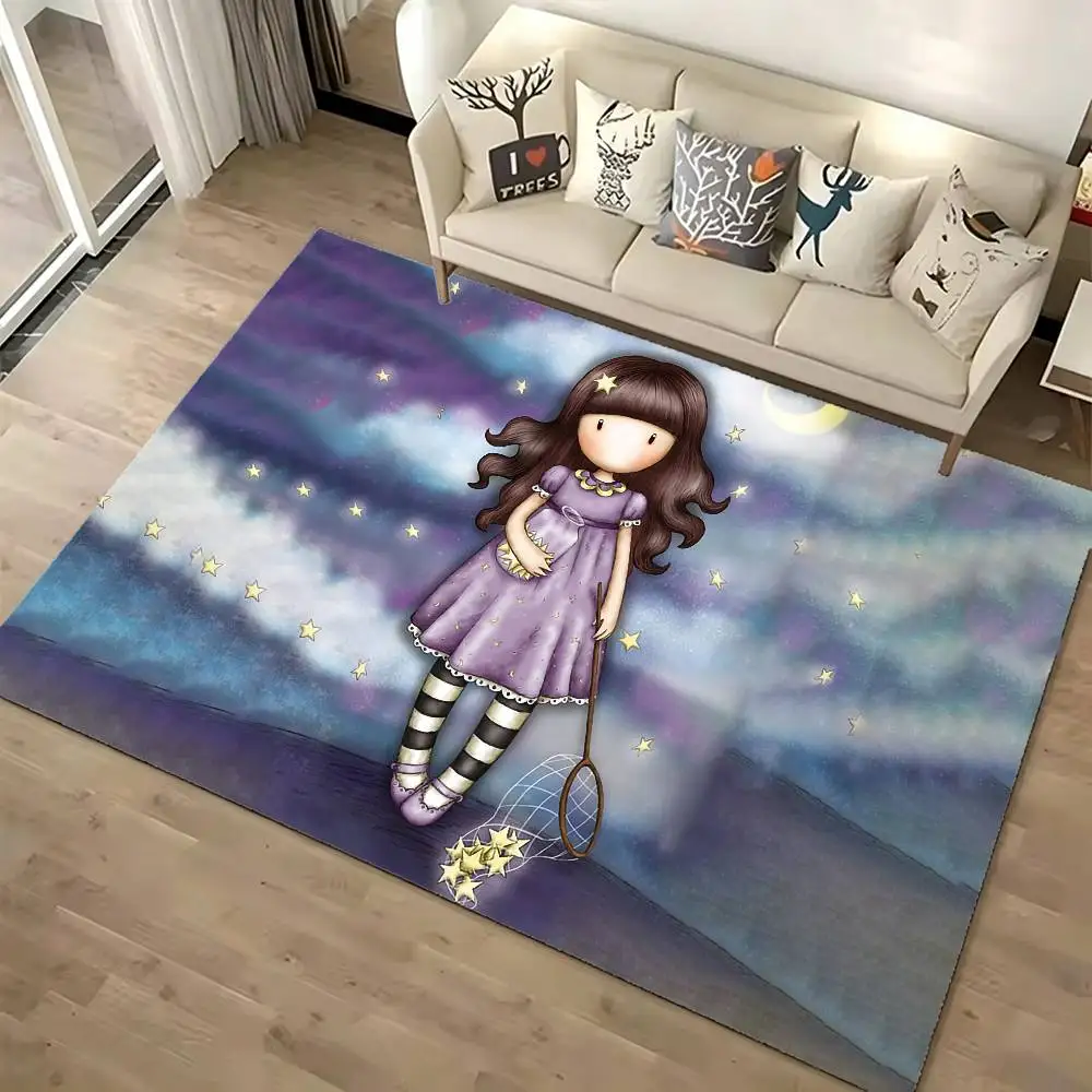 Cute Gorjusses Cartoon S-Santoro Soft Thick Non-Slip Mat for Living Room Bedroom Kitchen Decor Rugs
