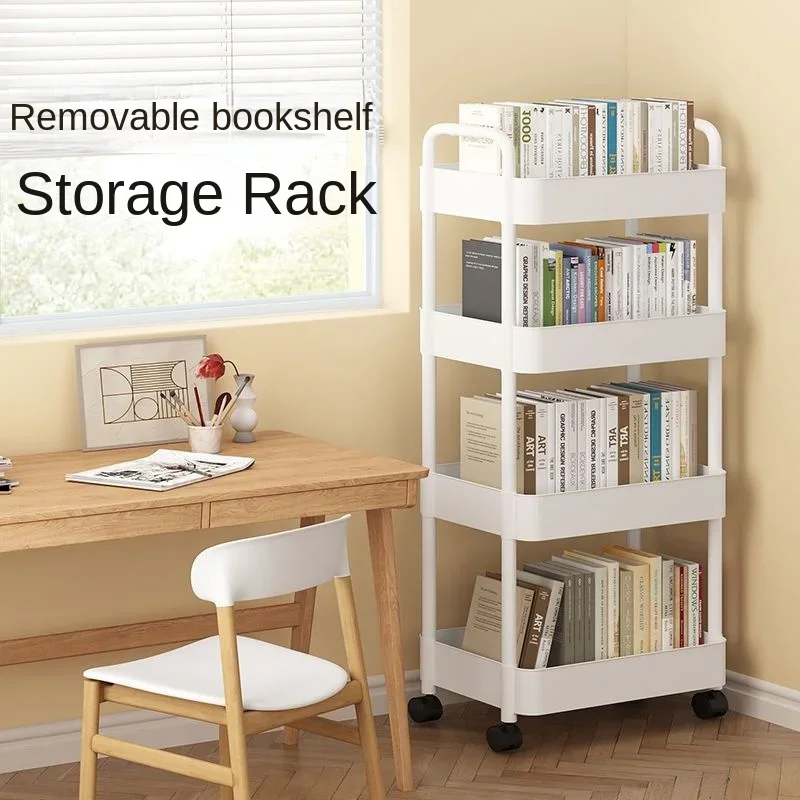 Small cart storage rack, floor to floor kitchen, multi-layer mobile snacks, bathroom, bathroom, bedroom, bookshelf, storage rack