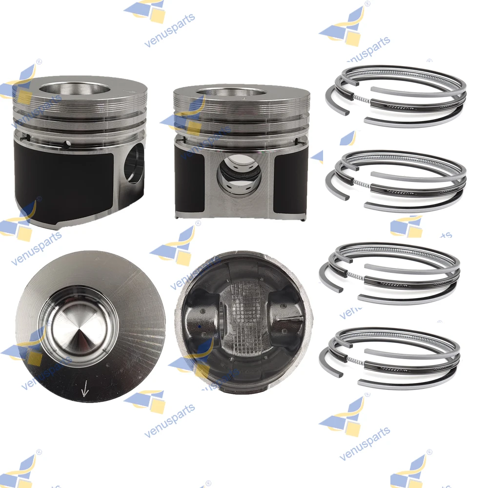 K4E K3E Piston + Pin Clip Rings Kit Overhaul Rebuild Kit For Mitsubishi Engine Parts 30A17-00050 76*2.5HK+2.5+4