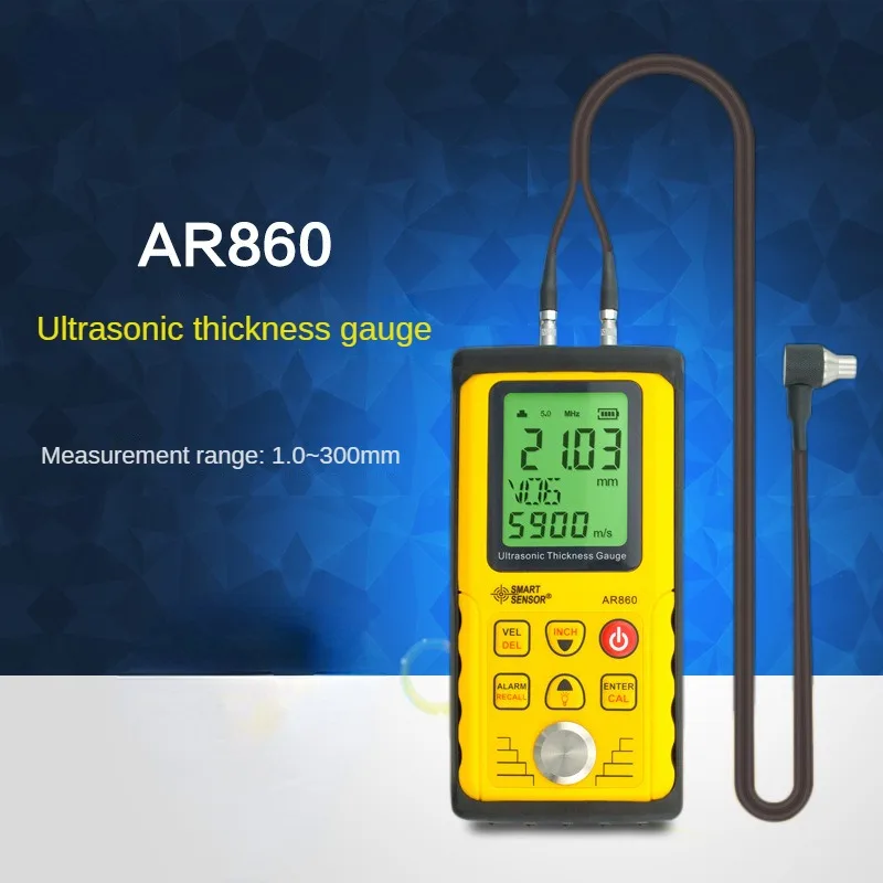 

AR860 Ультразвуковой толщиномер, стальная пластина, фитинги для труб, пластиковый, стеклянный, металлический, цифровой толщиномер 0,01