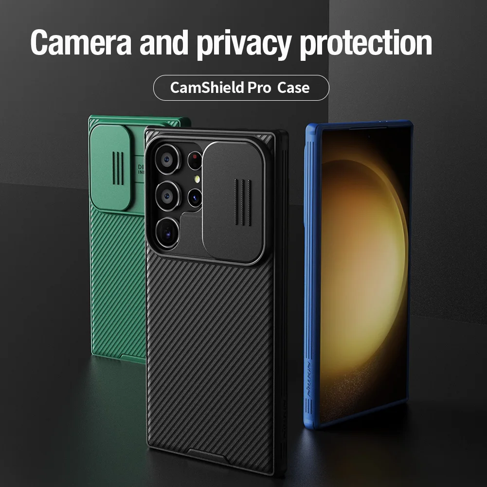 for Samsung Galaxy S24 Ultra 5G Case Camshield Slide Camera Hard PC Soft Edge Lens Protection Cover