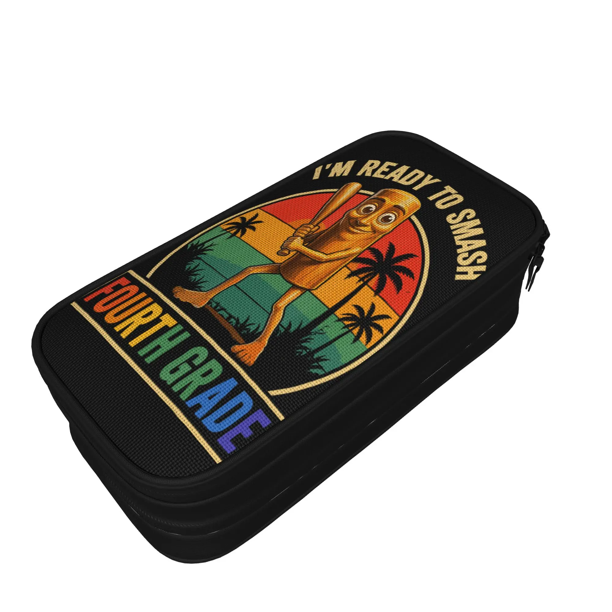 Back to School 4th Grade Tung Tung Sahur Meme Pencil Case Large Pen Box Girls Boys Zipper Cool Back To School Pencil Cases